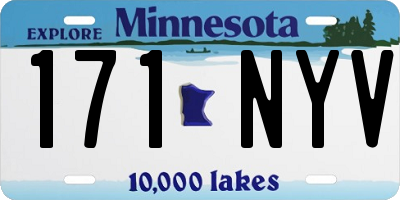 MN license plate 171NYV