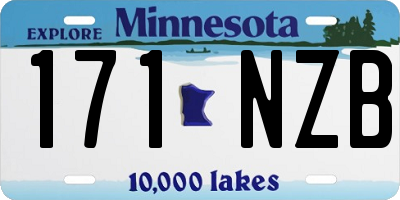 MN license plate 171NZB