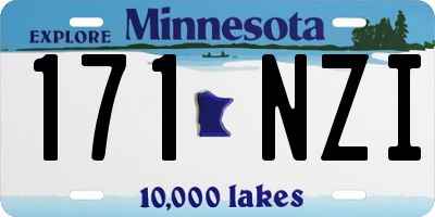 MN license plate 171NZI