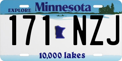 MN license plate 171NZJ