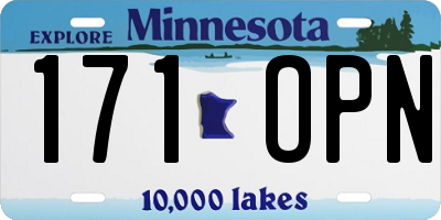 MN license plate 171OPN