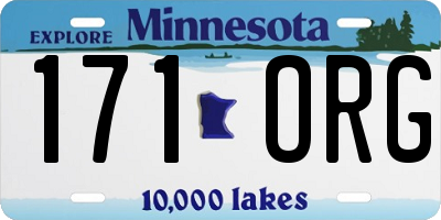 MN license plate 171ORG