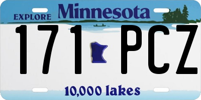 MN license plate 171PCZ