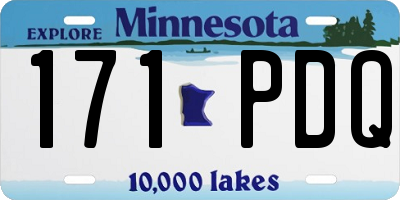 MN license plate 171PDQ