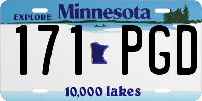 MN license plate 171PGD