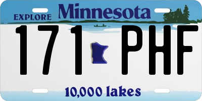 MN license plate 171PHF
