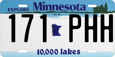MN license plate 171PHH