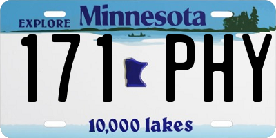 MN license plate 171PHY