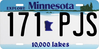 MN license plate 171PJS