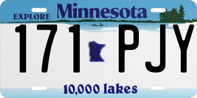 MN license plate 171PJY