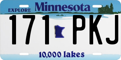 MN license plate 171PKJ