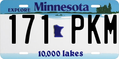 MN license plate 171PKM