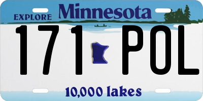 MN license plate 171POL