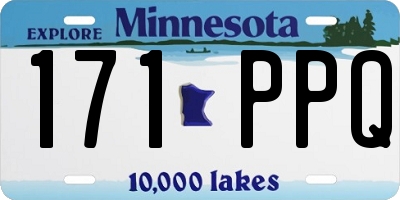 MN license plate 171PPQ