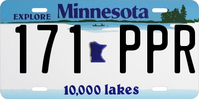 MN license plate 171PPR