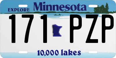 MN license plate 171PZP
