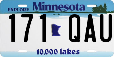 MN license plate 171QAU