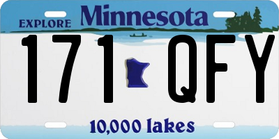 MN license plate 171QFY