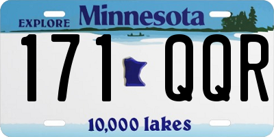 MN license plate 171QQR