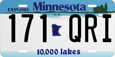 MN license plate 171QRI