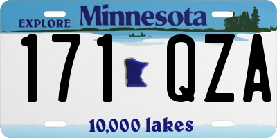 MN license plate 171QZA