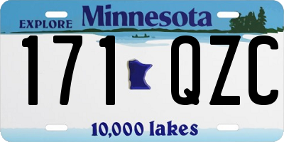 MN license plate 171QZC