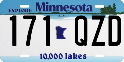 MN license plate 171QZD