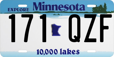 MN license plate 171QZF