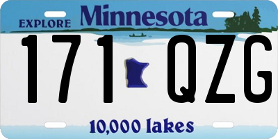 MN license plate 171QZG