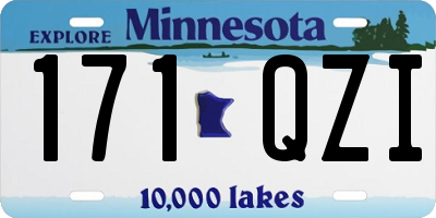 MN license plate 171QZI