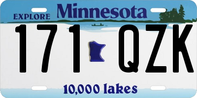 MN license plate 171QZK