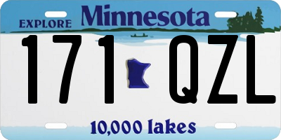 MN license plate 171QZL