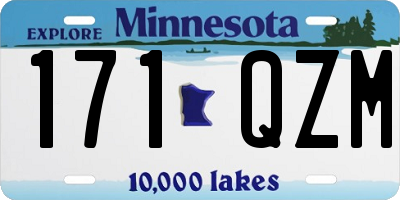 MN license plate 171QZM