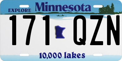 MN license plate 171QZN