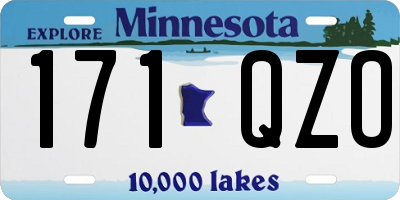 MN license plate 171QZO