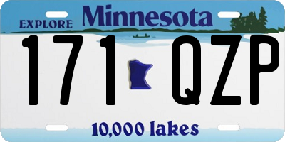 MN license plate 171QZP