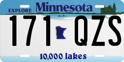 MN license plate 171QZS