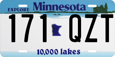 MN license plate 171QZT