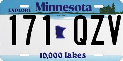 MN license plate 171QZV