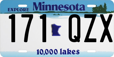 MN license plate 171QZX