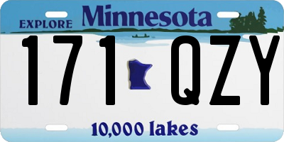 MN license plate 171QZY