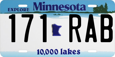 MN license plate 171RAB