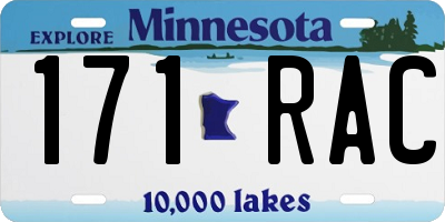 MN license plate 171RAC