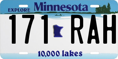 MN license plate 171RAH