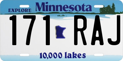 MN license plate 171RAJ