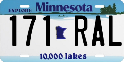 MN license plate 171RAL