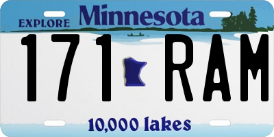 MN license plate 171RAM
