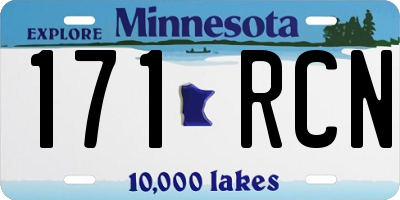 MN license plate 171RCN