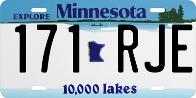 MN license plate 171RJE