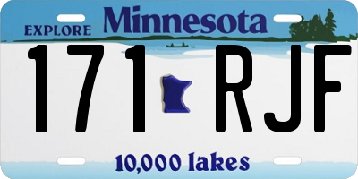 MN license plate 171RJF